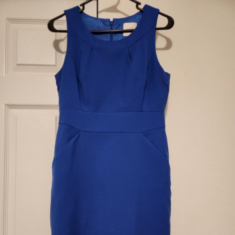 J. Crew Factory Blue Lightweight Suiting Dress - Size 6P